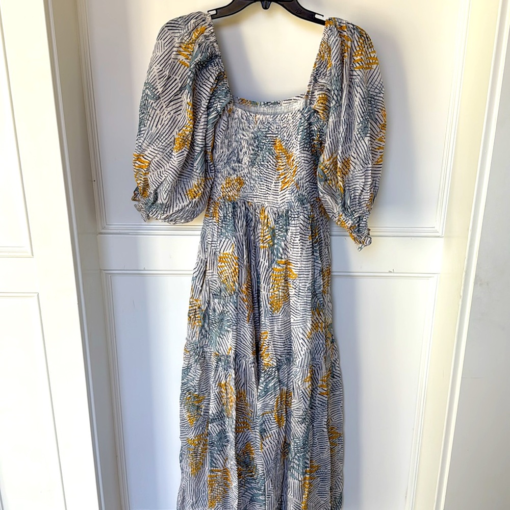 Fate Square Neck Floral Long Sleeve Maxi Dress Womens Size Small - Picture 5 of 8